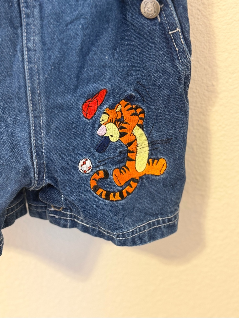 Vintage 18m Winnie the Pooh & Tigger Baseball Overalls - Picture 3 of 8